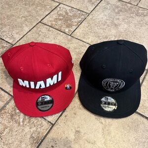 Miami Heat and Inter Miami Snapback Caps